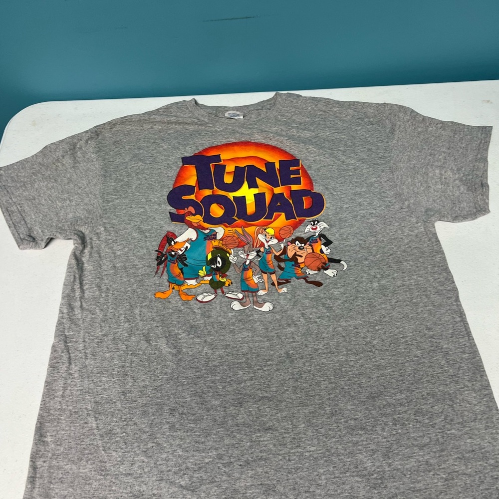 Vintage Delta Pro Weight Heather Gray Looney Tunes T-Shirt